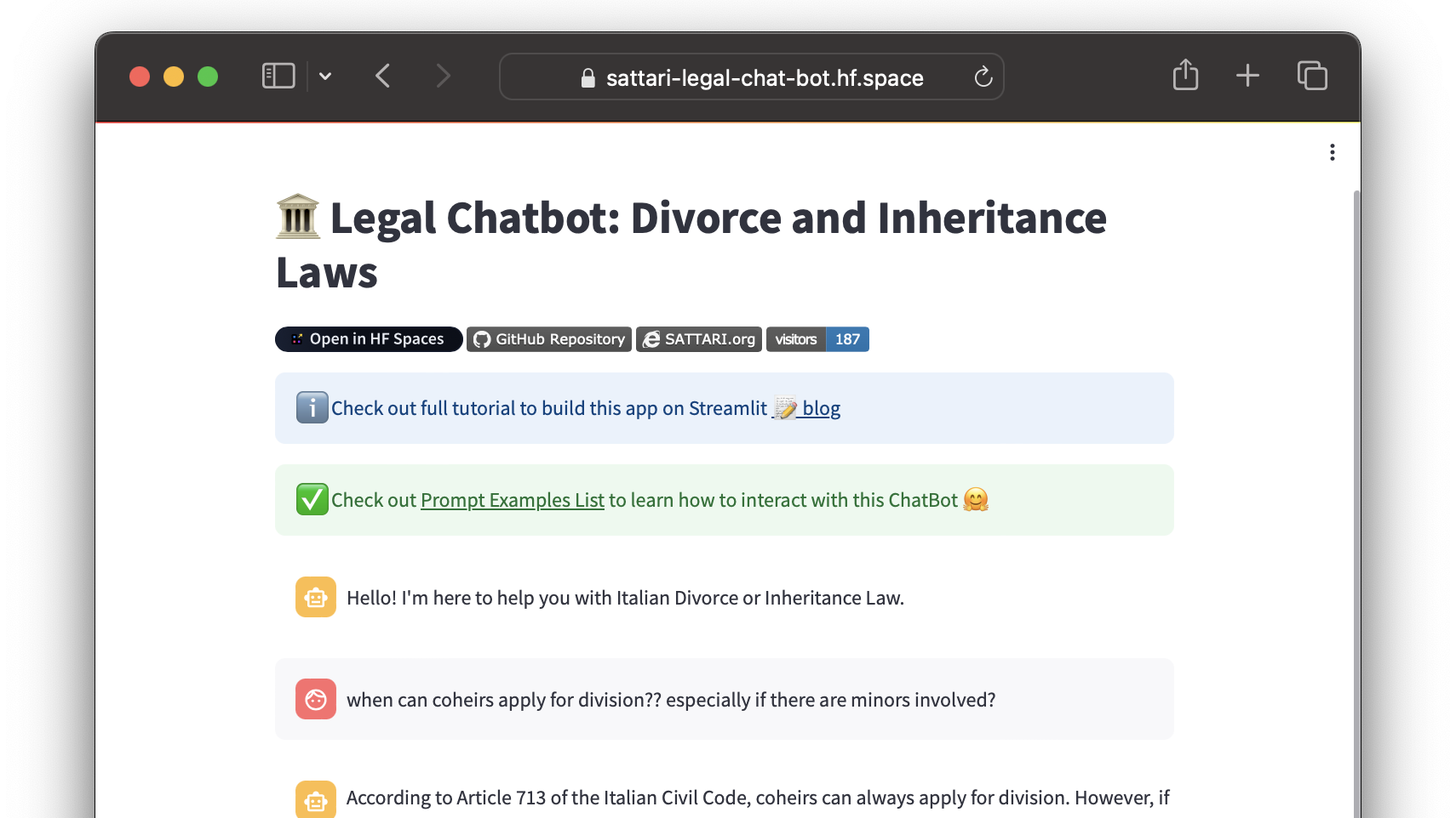 Legal Chatbot Demo